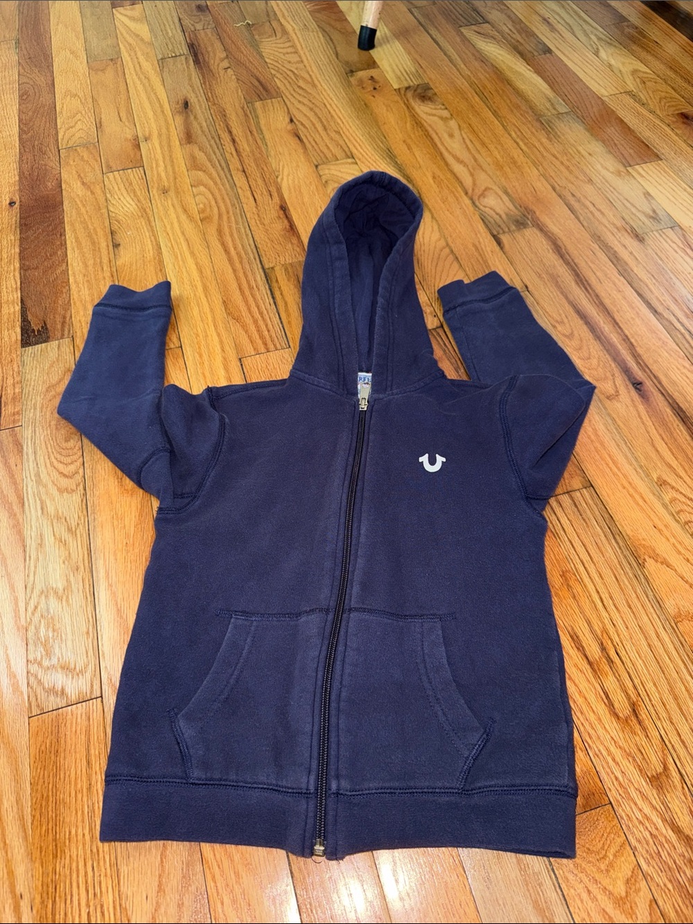 True Religion Kids Navy Zip Hoodie with Logo